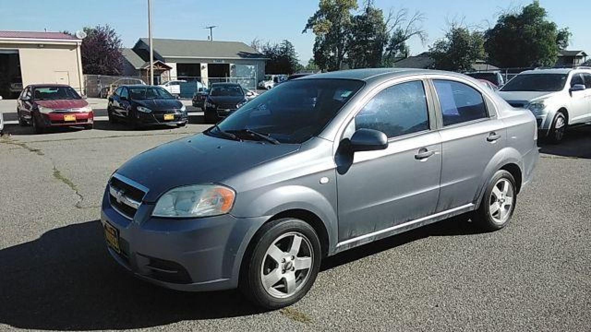 2007 Medium Gray Metallic Chevrolet Aveo LT 4-Door (KL1TG56647B) with an 2.2L L4 DOHC 16V engine, located at 1821 N Montana Ave., Helena, MT, 59601, 0.000000, 0.000000 - Photo#0