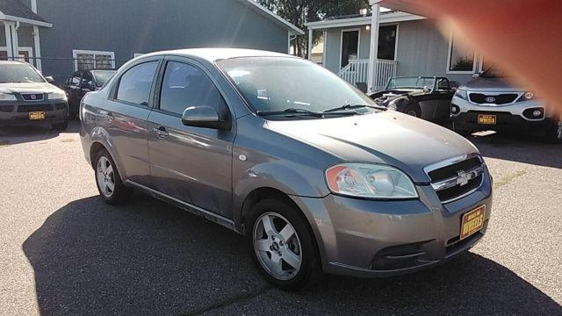 2007 Medium Gray Metallic Chevrolet Aveo LT 4-Door (KL1TG56647B) with an 2.2L L4 DOHC 16V engine, located at 1821 N Montana Ave., Helena, MT, 59601, 0.000000, 0.000000 - Photo#2