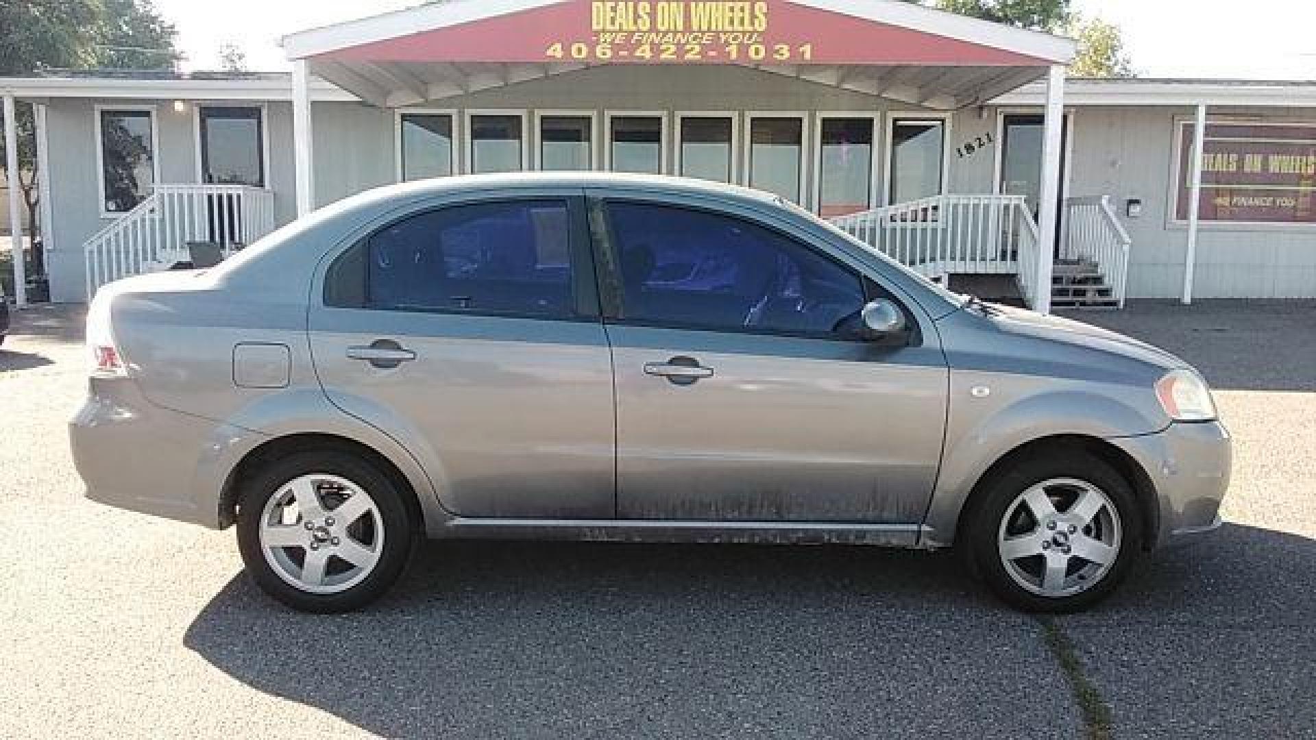 2007 Medium Gray Metallic Chevrolet Aveo LT 4-Door (KL1TG56647B) with an 2.2L L4 DOHC 16V engine, located at 1821 N Montana Ave., Helena, MT, 59601, 0.000000, 0.000000 - Photo#3