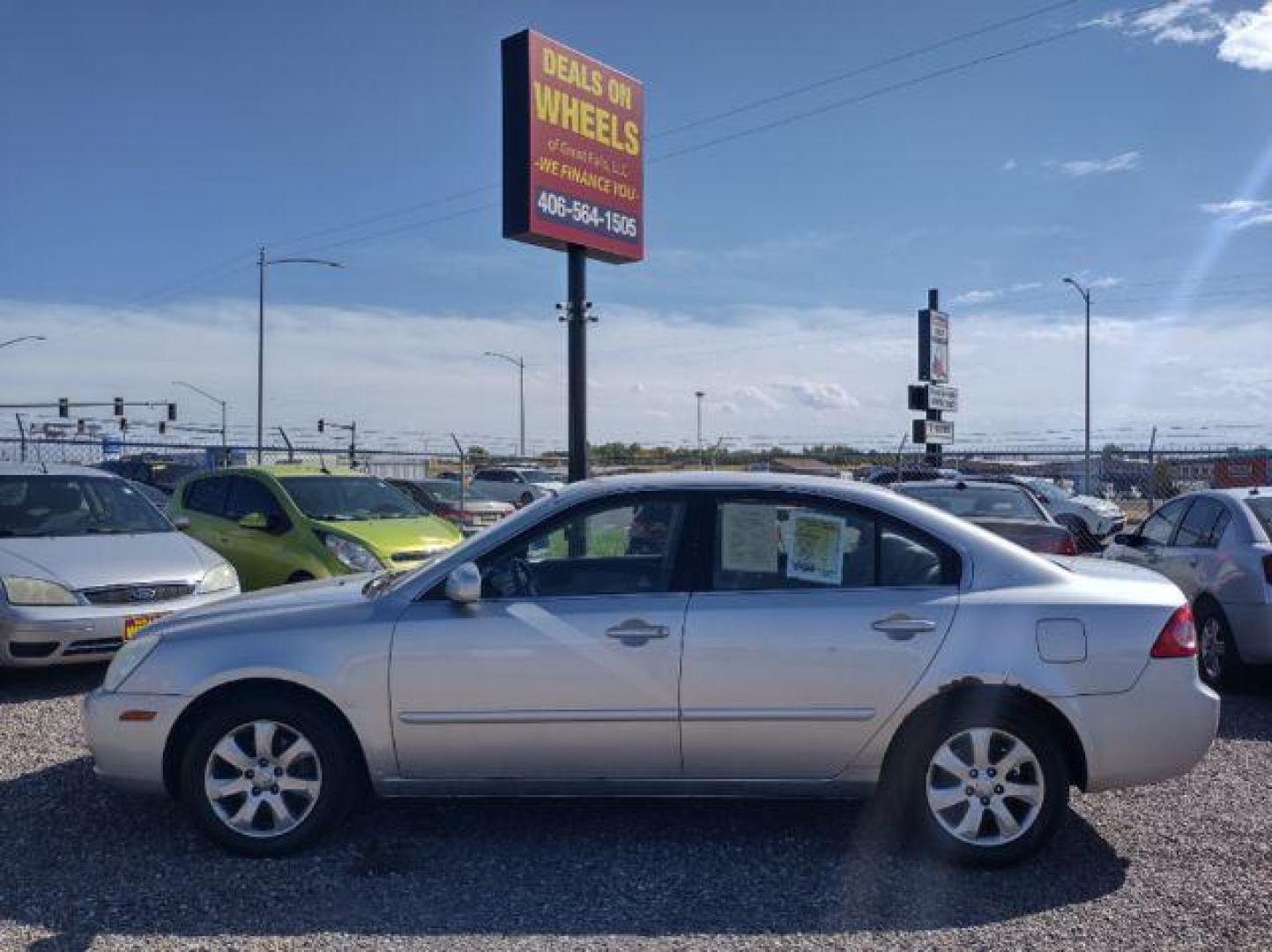 2008 Kia Optima LX V6 (KNAGE124485) with an 2.7L V6 DOHC 24V engine, 4-Speed Automatic transmission, located at 4801 10th Ave S,, Great Falls, MT, 59405, 0.000000, 0.000000 - Photo#1